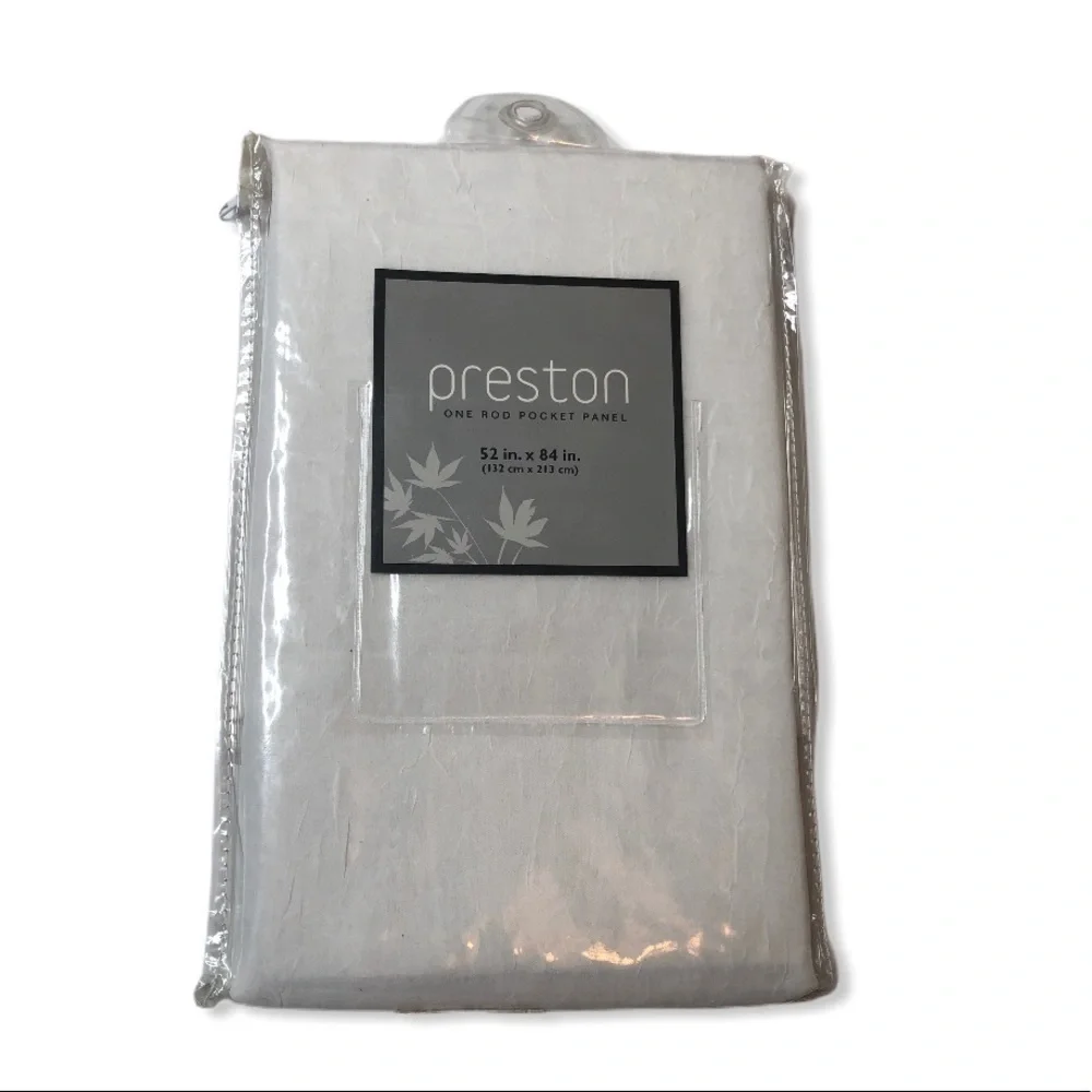Preston white one rod pocket panel 52”x 84”